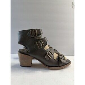 FREEBIRD Quail Bohemian Style Elavated Heel Leather Triple Strap Sandals Size 11